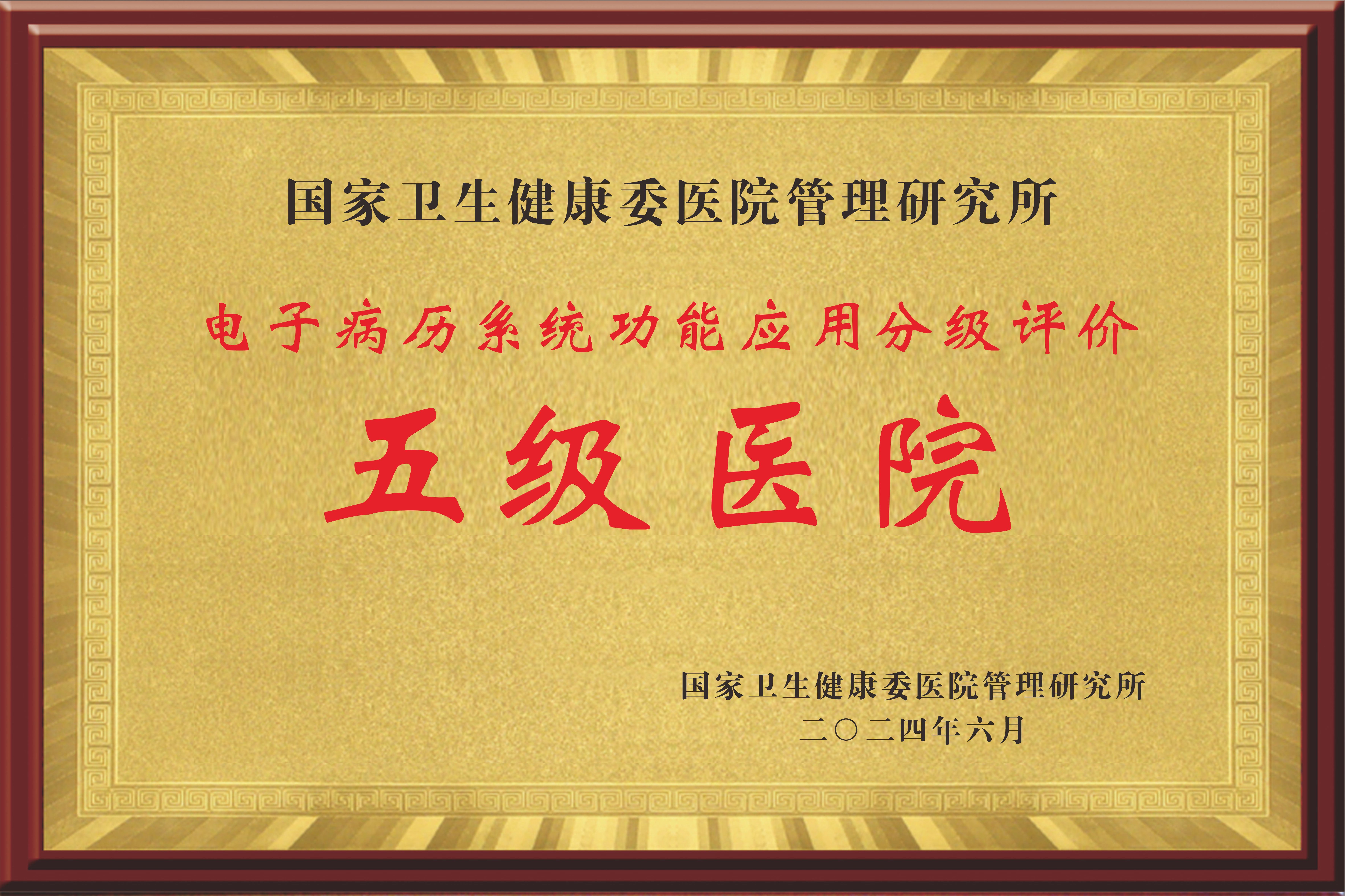 电子病历系统功能应用分级评价五级医院